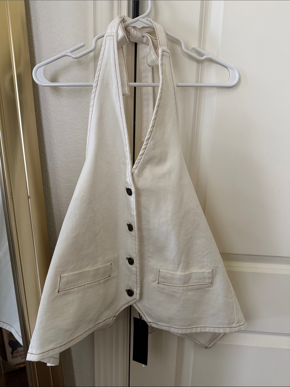 Lioness Hills Halter Top Porcelain